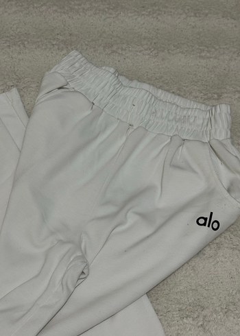 Beyaz Rahat Kesim Kadın Eşofman Altı - Görsel 2