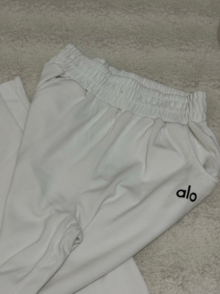 Beyaz Rahat Kesim Kadın Eşofman Altı - Görsel 2