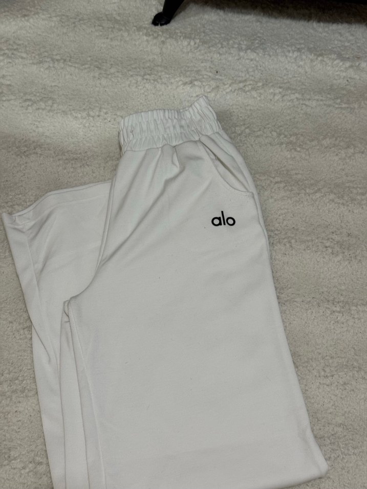 Beyaz Rahat Kesim Kadın Eşofman Altı - Görsel 3