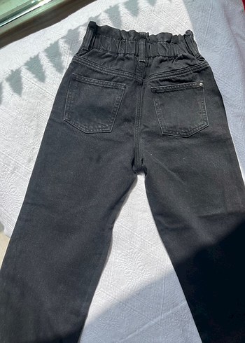 diğer Beden Mavi Siyah Rahat Kesim Midi Denim Jean