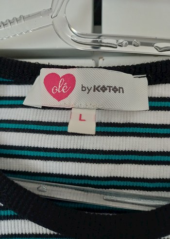 Kız Çocuk Lacivert Çizgili Uzun Kollu Tişört - Görsel 3