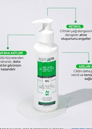 Beden Renk Bodyalita Anti-Akne %6 Vücut Şampuanı