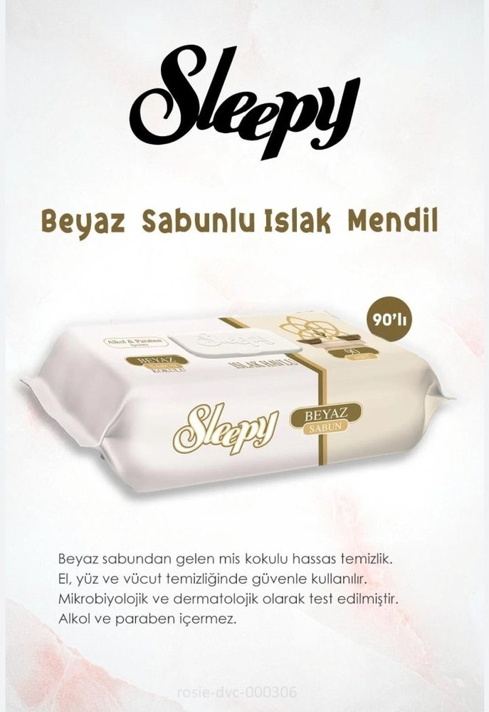 Sleepy Beyaz Sabun Kokulu Islak Havlu - Görsel 2