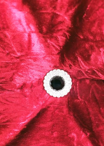 Koyu kırmızı kadife büyük boy kırlent - Görsel 6