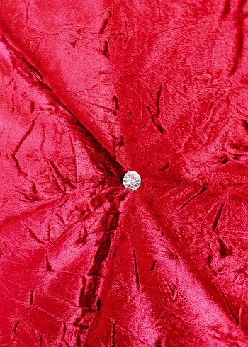 Koyu kırmızı kadife büyük boy Kırlent - Görsel 3