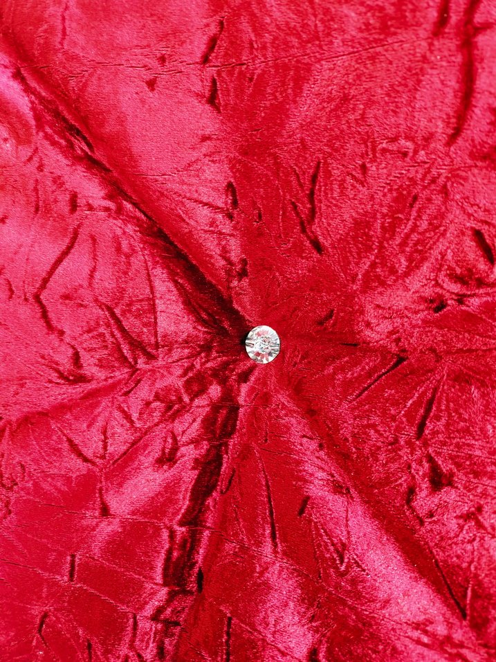 Koyu kırmızı kadife büyük boy Kırlent - Görsel 3