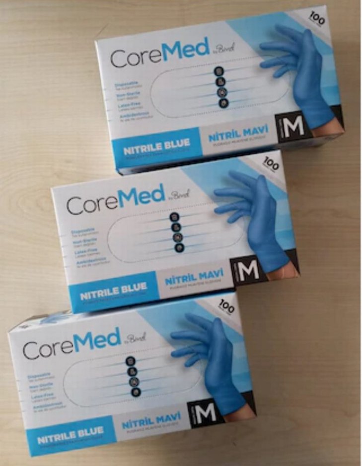 Mavi Pudrasız Nitril Eldiven Medium 100'lü - Görsel 5