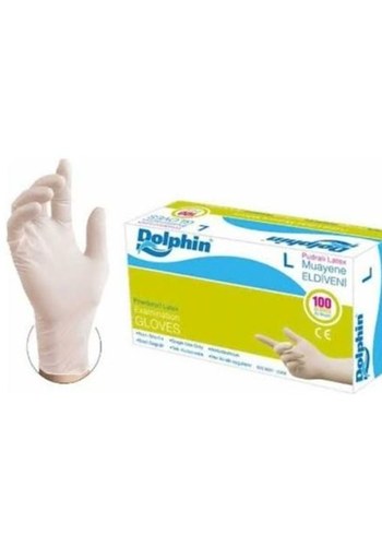 Dolphin pudralı lateks Eldiven - Görsel 2