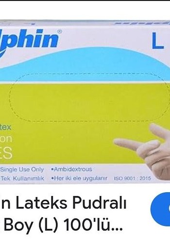 Dolphin pudralı lateks Eldiven - Görsel 6