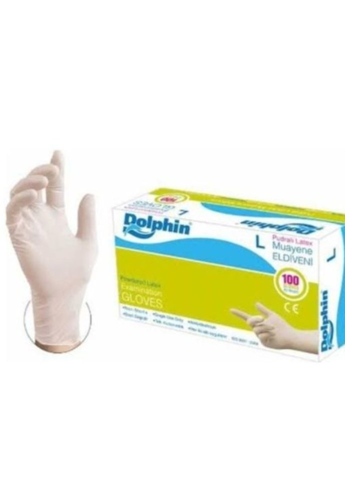 Dolphin pudralı lateks Eldiven - Görsel 2