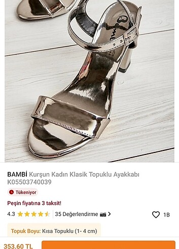 Bambi Kurşun Renk topuklu 