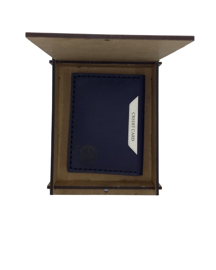 Lacivert deri cüzdan kartlık - Görsel 4