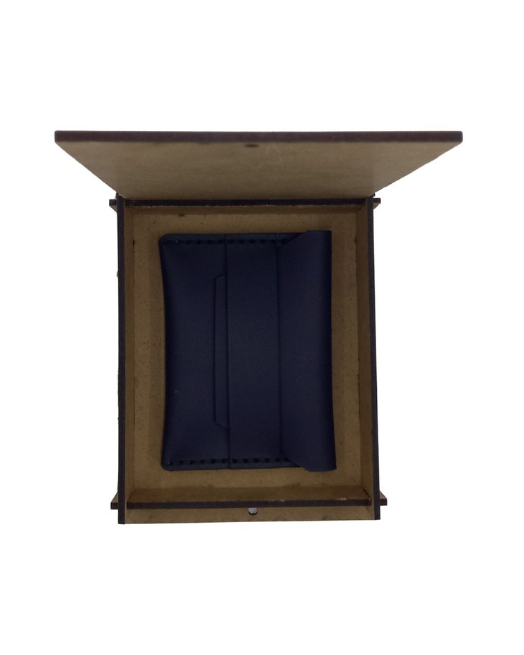 Lacivert Minimalist Erkek Cüzdanı - Görsel 5