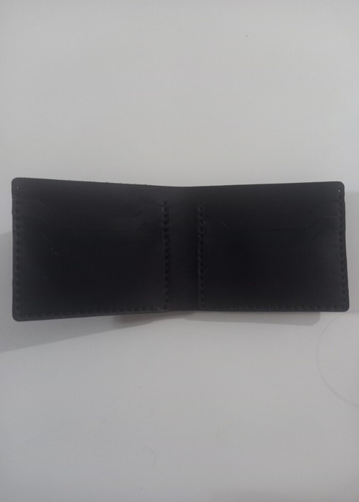 Hakiki Siyah Deri Cüzdan - Görsel 3