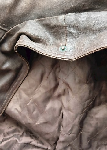 Kahverengi Vintage Deri Erkek Ceket - Görsel 8