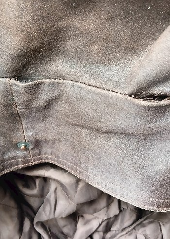 Kahverengi Vintage Deri Erkek Ceket - Görsel 9