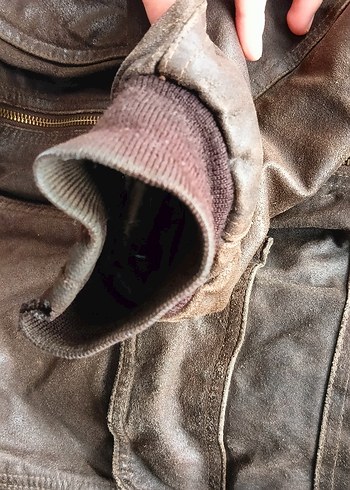 Kahverengi Vintage Deri Erkek Ceket - Görsel 7