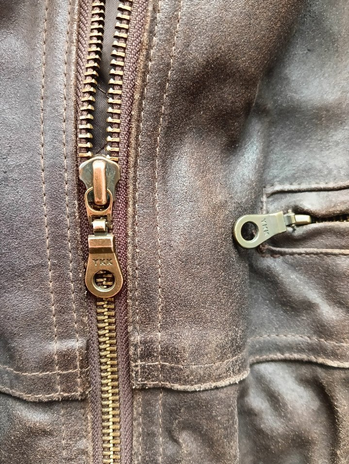 Kahverengi Vintage Deri Erkek Ceket - Görsel 3