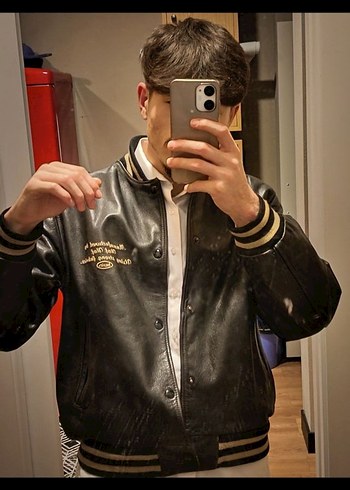 Vintage italy deri ceket - Görsel 2