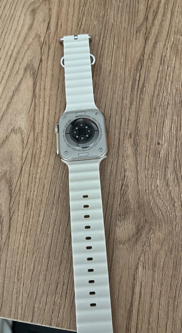 Beyaz silikon kayışlı gri akıllı saat - Görsel 2