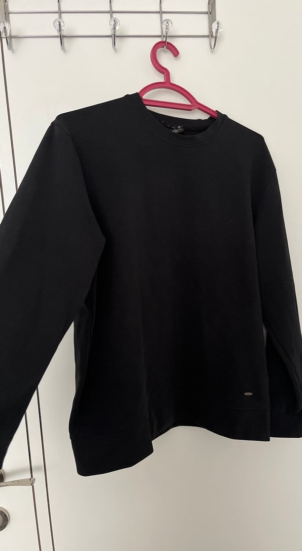 Siyah erkek Uzun Kollu Sweatshirt - Görsel 2