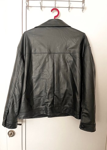 Düğmeli Siyah Deri ceket erkek - Görsel 2