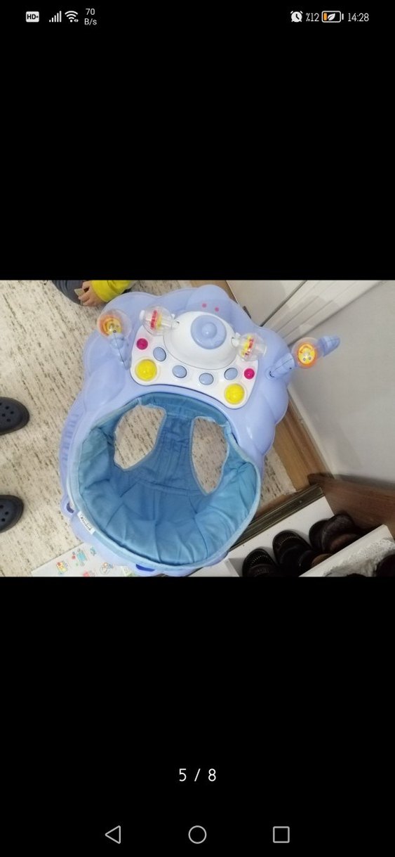 Sunny baby Pastel Mavi Bebek Yürüteci - Görsel 5