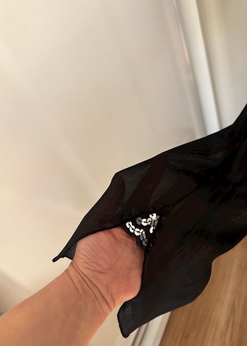 Abiye şifon bluz - Görsel 4