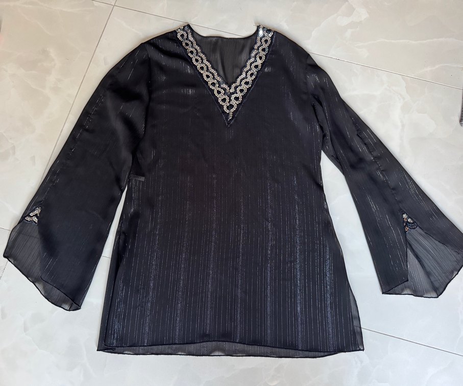 Abiye şifon bluz - Görsel 5