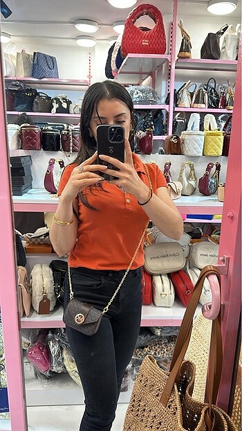 Michael kors kahverengi mini çanta