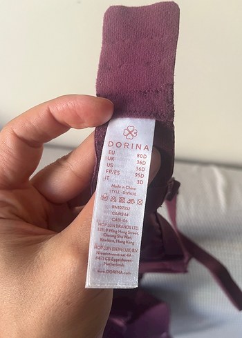 diğer Beden bordo Renk Bordo Dantel Detaylı Bohem Sütyen 80d