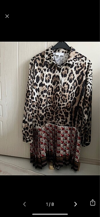 Leopar kısa elbise