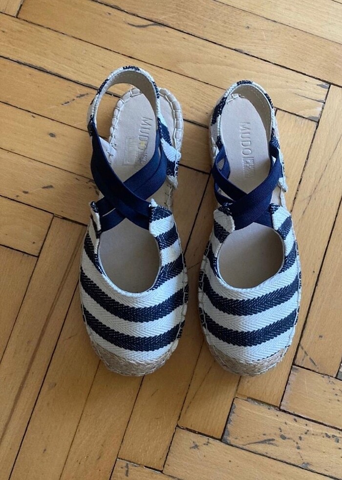 Mudo Çizgili Espadril Lastikli - Görsel 2