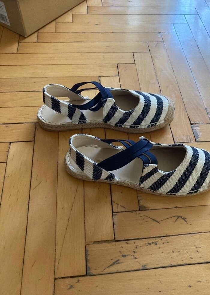 Mudo Çizgili Espadril Lastikli - Görsel 3