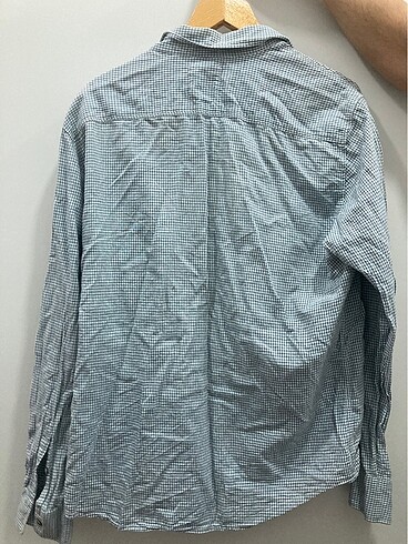 xxl Beden mavi Renk Koton slim fit casual gömlek mavi kareli xxl