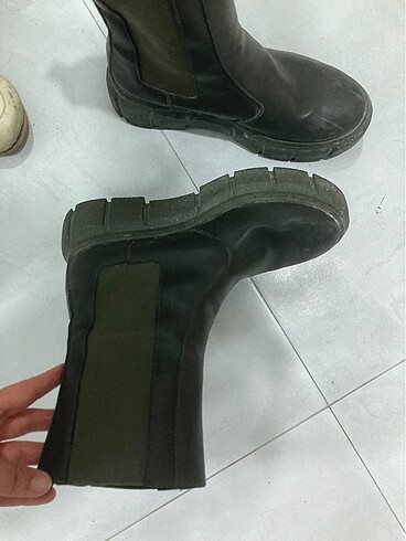 37 Beden haki Renk Nine West Haki Lastikli Chelsea Bot