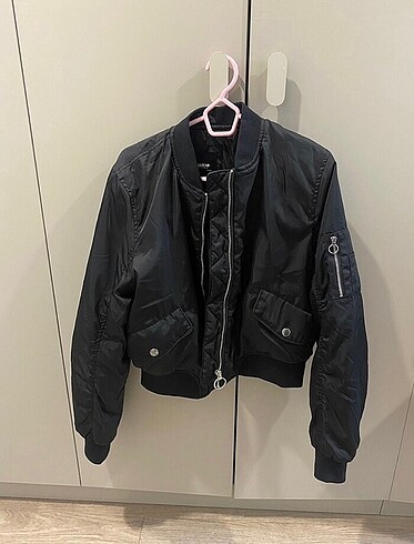 Kadın siyah bomber ceket