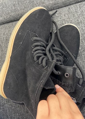 37 Beden Siyah Süet Stiletto Topuklu Kadın Bot