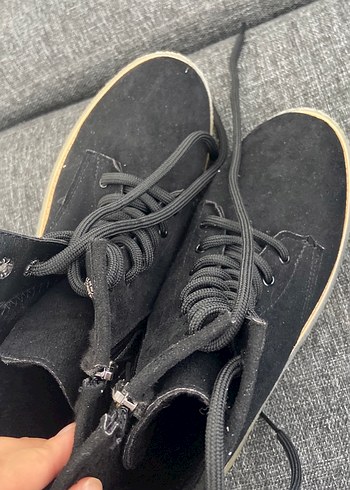 Diğer Siyah Süet Stiletto Topuklu Kadın Bot