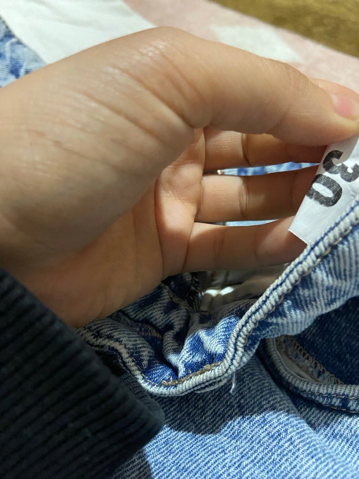 Mavi Bol Kesim Midi Kot Pantolon - Görsel 4