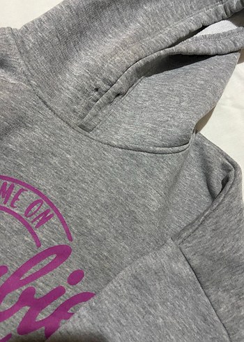 Gri Baskılı Kadın Sweatshirt - Görsel 2