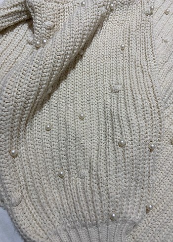 İnci Detaylı Örgü Kadın Kazak - Görsel 4