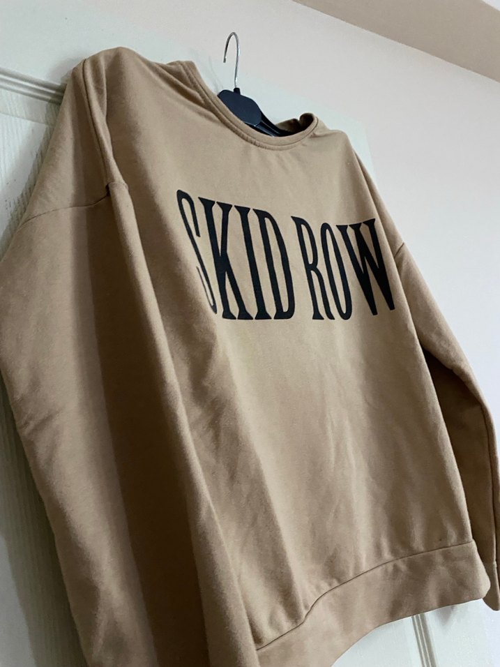 Kadın Kahverengi Baskılı Sweatshirt - Görsel 2