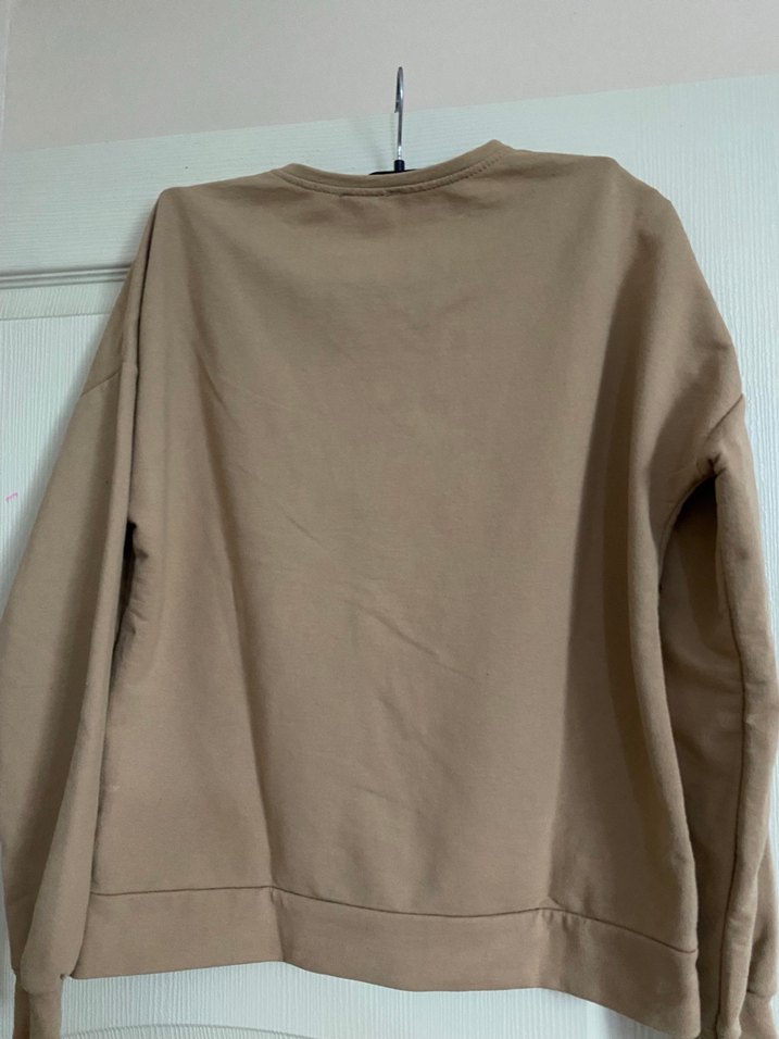 Kadın Kahverengi Baskılı Sweatshirt - Görsel 4