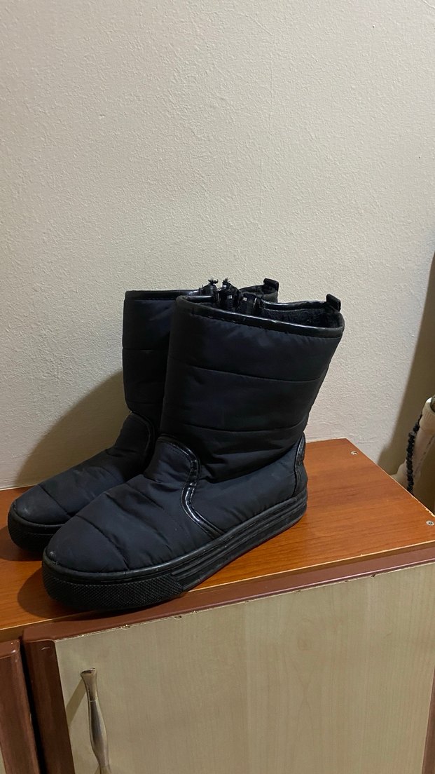 Siyah Kadın Kemerli Dolgu Topuk Bot - Görsel 2