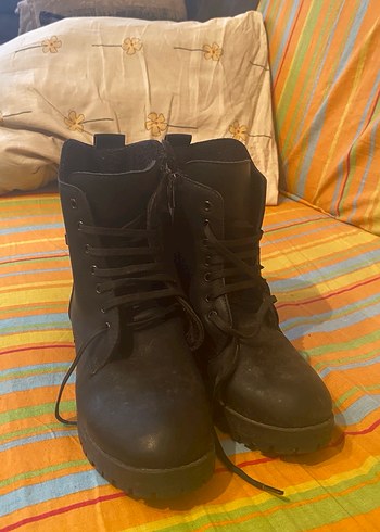 Siyah Kadın Stiletto Topuklu Punk Botlar - Görsel 4