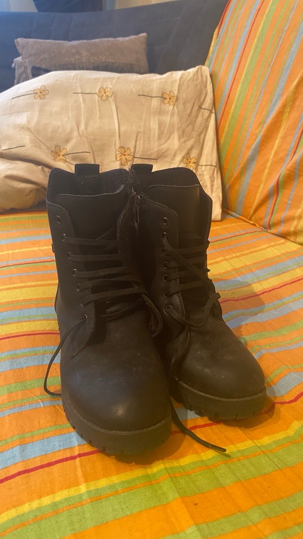 Siyah Kadın Stiletto Topuklu Punk Botlar - Görsel 4