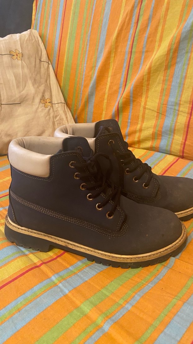 Koyu Mavi Bağcıklı bayan Botları - Görsel 2