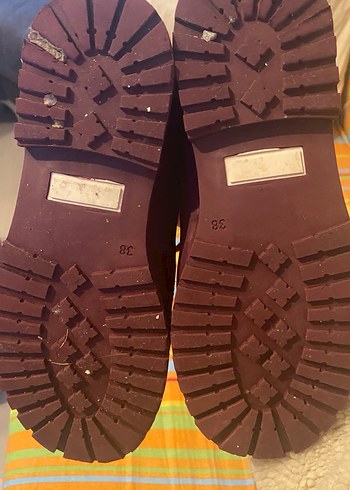 Bordo Süet Dolgu Topuk Bağcıklı Kadın Bot - Görsel 3