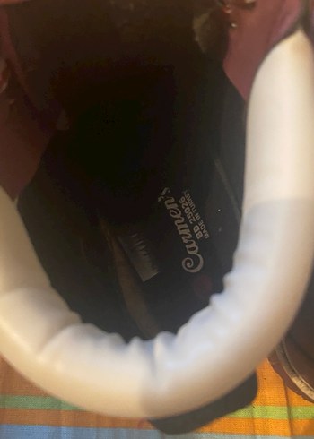 Bordo Süet Dolgu Topuk Bağcıklı Kadın Bot - Görsel 5